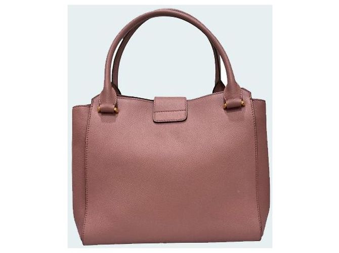 Burberry Bolsa de duas vias em couro texturizado com fivela Rosa - vista 4