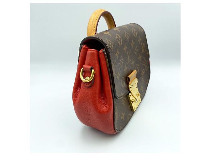 Louis Vuitton Borsa Tote Eden MM Monogramma Rosso Marrone - vista 3