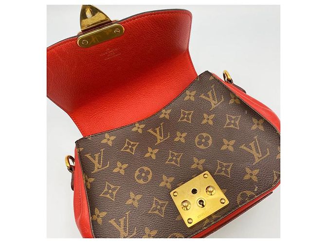 Louis Vuitton Borsa Tote Eden MM Monogramma Rosso Marrone - vista 8