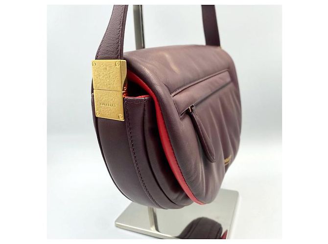 Burberry Kleine Schultertasche Olympia in Burgunderrot - Ansicht 4