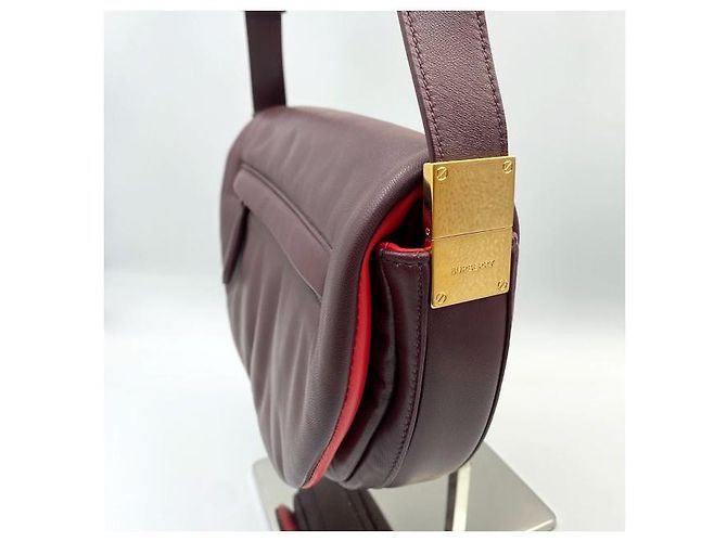 Burberry Kleine Schultertasche Olympia in Burgunderrot - Ansicht 5
