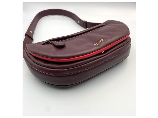 Burberry Kleine Schultertasche Olympia in Burgunderrot - Ansicht 9