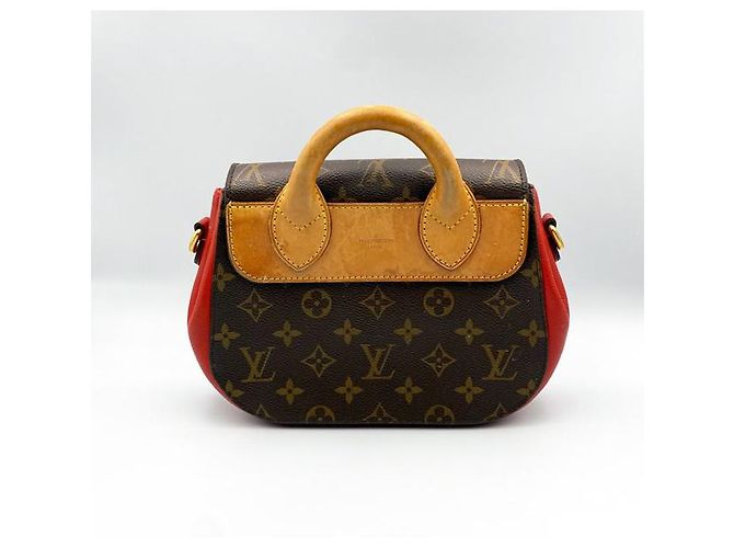 Louis Vuitton Borsa Tote Eden MM Monogramma Rosso Marrone - vista 5