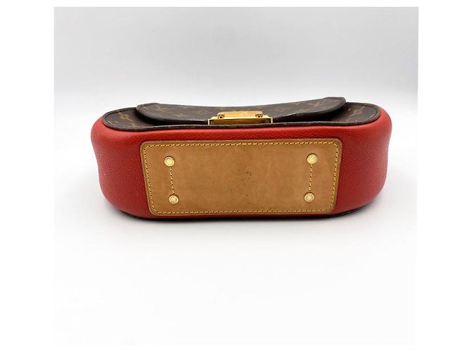 Louis Vuitton Borsa Tote Eden MM Monogramma Rosso Marrone - vista 6