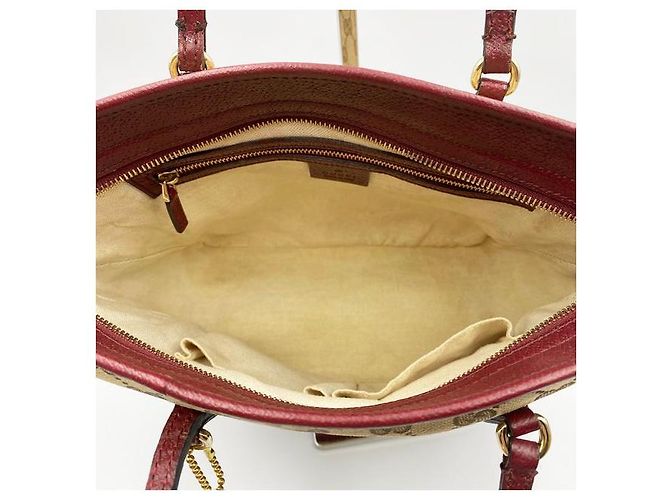 Gucci Borsa tote GG Supreme bordeaux Rosso - vista 6