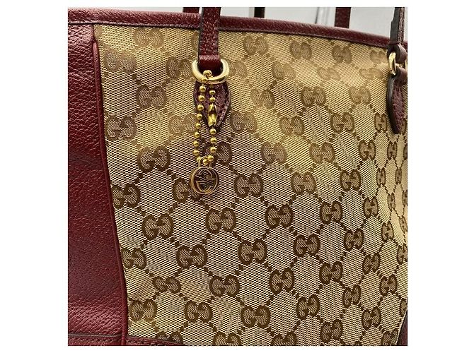Gucci Borsa tote GG Supreme bordeaux Rosso - vista 8