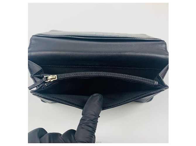 Portafoglio lungo Chanel Serie Argento Coco Nero - vista 5