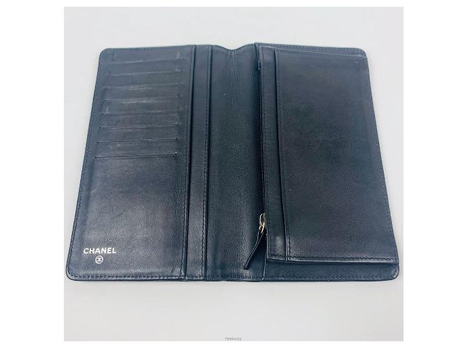 Portafoglio lungo Chanel Serie Argento Coco Nero - vista 6