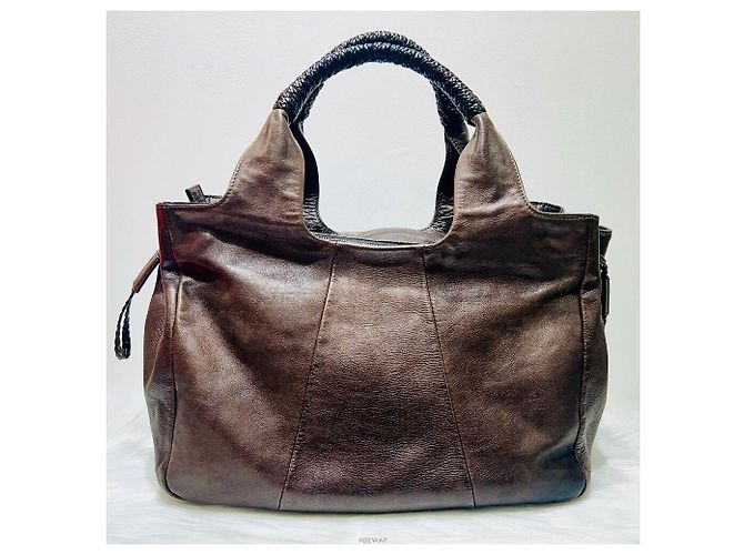 Salvatore Ferragamo Ferragamo Gancini Leder Tote Bag Braun - Ansicht 2
