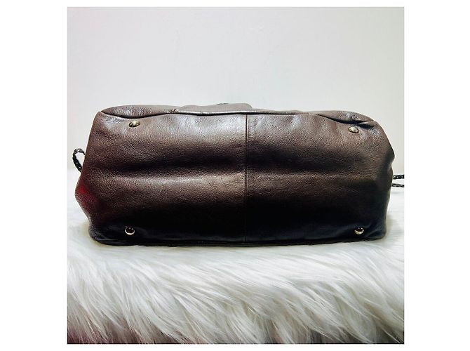 Salvatore Ferragamo Ferragamo Gancini Leder Tote Bag Braun - Ansicht 4