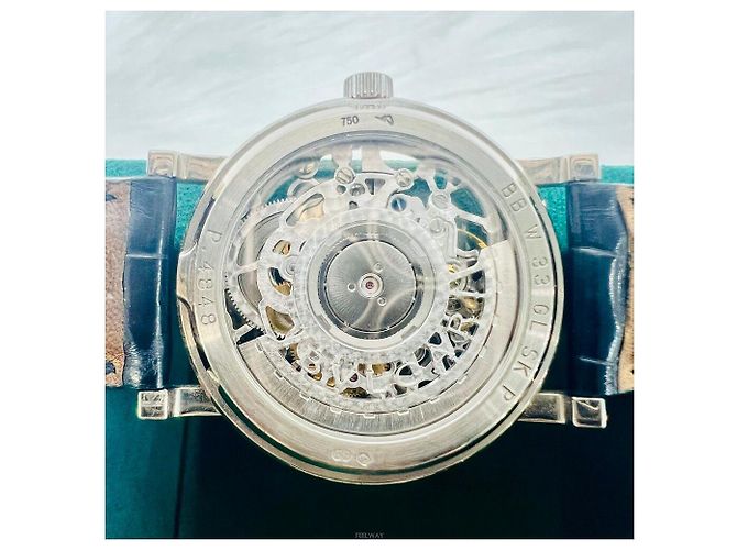 Relógio Bulgari BB Skeleton em ouro branco e couro - vista 5