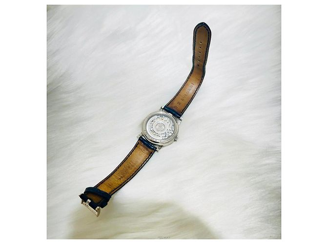 Relógio Bulgari BB Skeleton em ouro branco e couro - vista 8