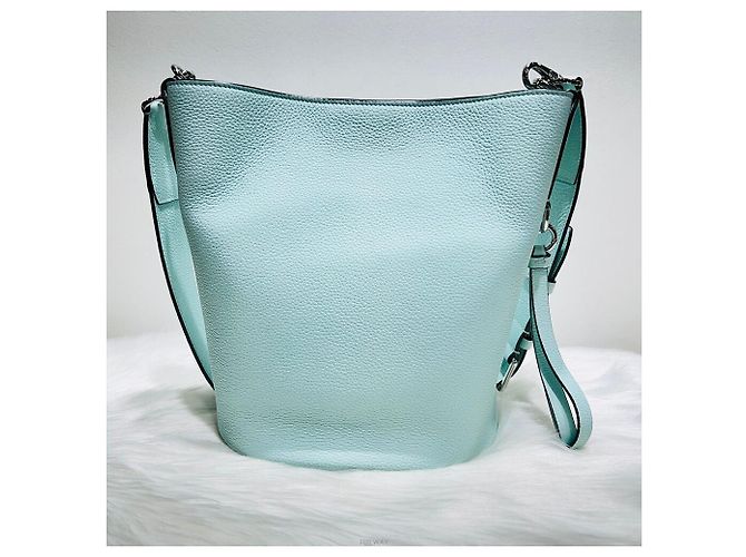 Borsa a secchiello argento Salvatore Ferragamo Studio Blu - vista 3