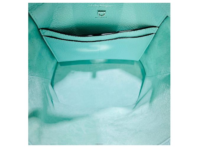Borsa a secchiello argento Salvatore Ferragamo Studio Blu - vista 6