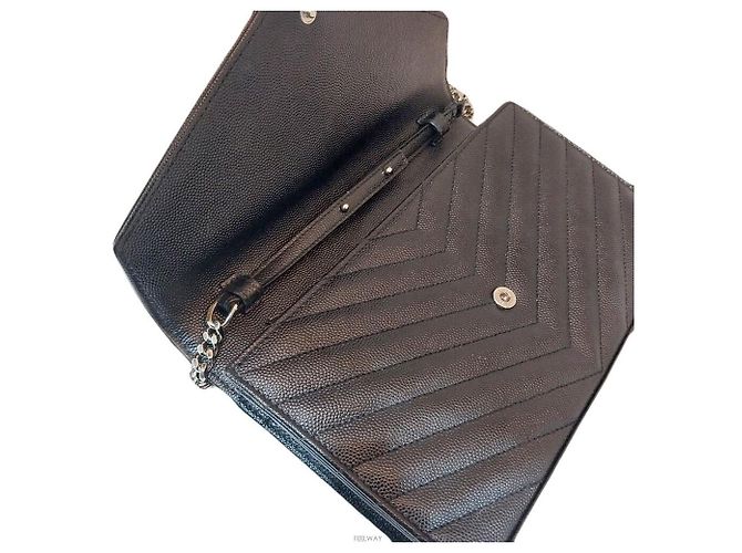 Saint Laurent Borsa a tracolla Matelassé Monogram Kate con catena argento - vista 5