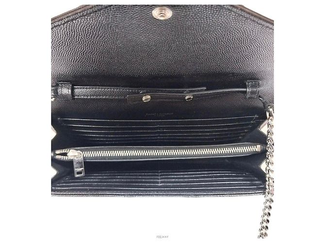 Saint Laurent Borsa a tracolla Matelassé Monogram Kate con catena argento - vista 7