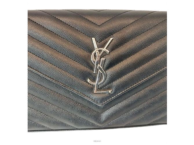 Saint Laurent Borsa a tracolla Matelassé Monogram Kate con catena argento - vista 8