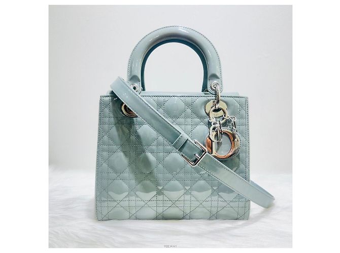 Lady Dior Christian Dior Patent Lady Medium Tote Bag Braun - Ansicht 2