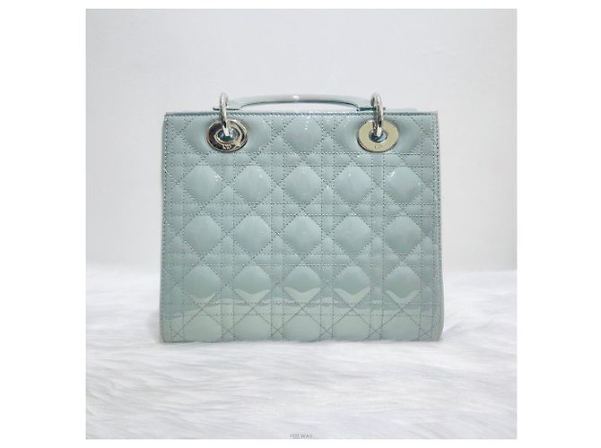 Lady Dior Christian Dior Patent Lady Medium Tote Bag Braun - Ansicht 3