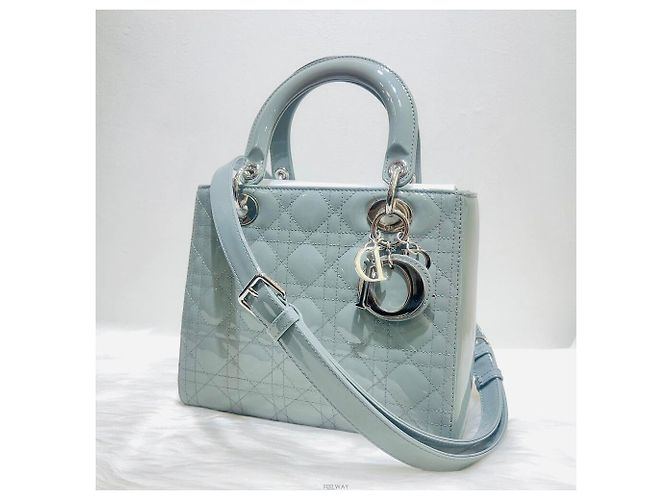 Lady Dior Christian Dior Patent Lady Medium Tote Bag Braun - Ansicht 7