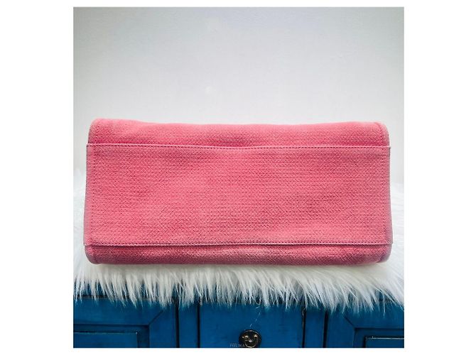 Cambon Chanel Borsa Grande Deauville Rosa Tote o a Spalla - vista 5