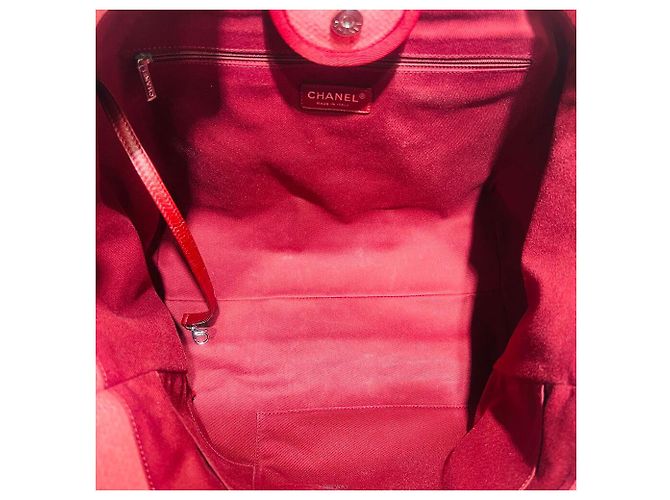 Cambon Chanel Borsa Grande Deauville Rosa Tote o a Spalla - vista 6