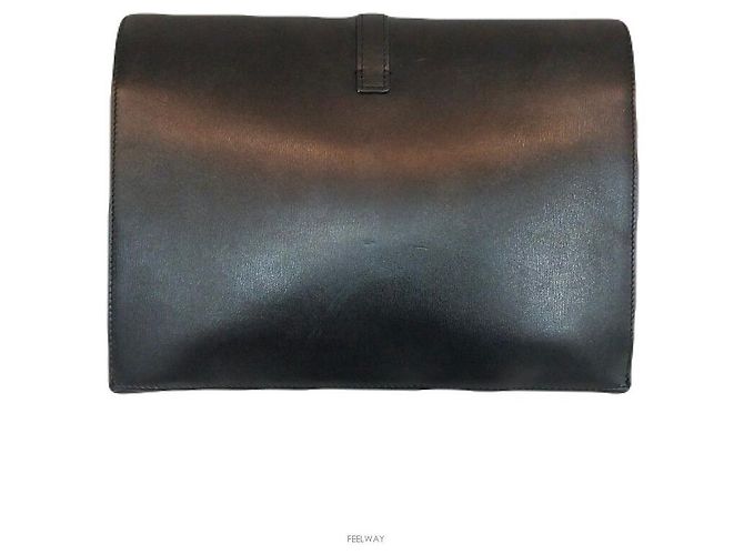 Borsa Clutch Envelope Cassandra di Saint Laurent Nero - vista 2