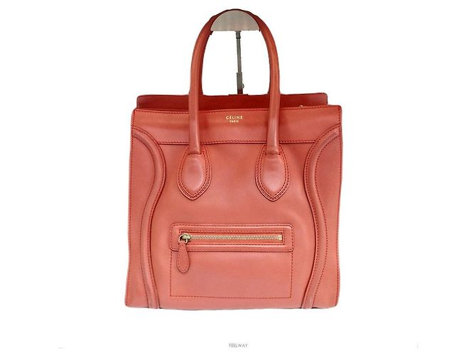 Céline Luggage Nano Orange Tote Bag Arancione - vista 2