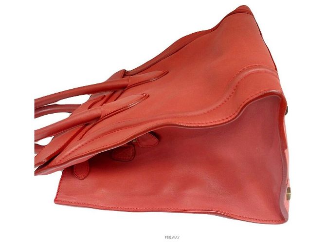 Céline Luggage Nano Orange Tote Bag Arancione - vista 4