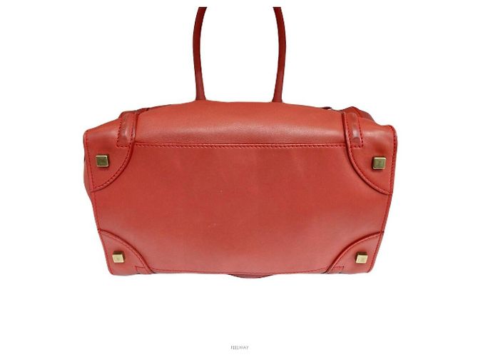 Céline Luggage Nano Orange Tote Bag Arancione - vista 5