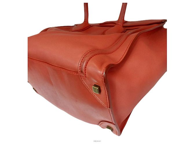 Céline Luggage Nano Orange Tote Bag Arancione - vista 8