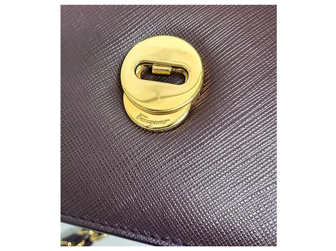 Borsa a Spalla Vara in Pelle Morbida per Donne di Salvatore Ferragamo Porpora - vista 8