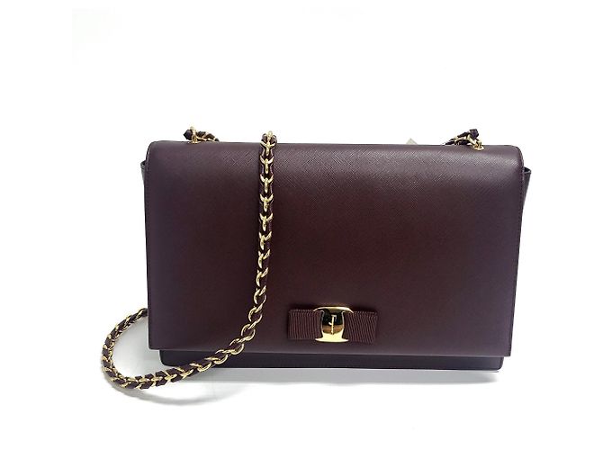 Borsa a Spalla Vara in Pelle Morbida per Donne di Salvatore Ferragamo Porpora - vista 9