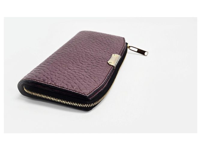 Carteira Continental Grain Duskie Mauve Burberry Roxo - vista 16