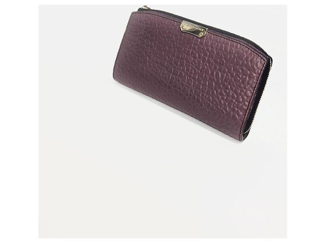 Carteira Continental Grain Duskie Mauve Burberry Roxo - vista 4