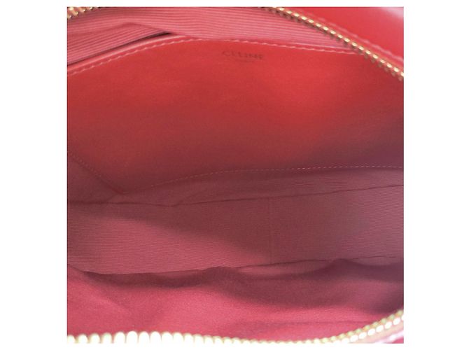 Céline Bolsa transversal de couro de bezerro matelassada Charm Vermelho - vista 10