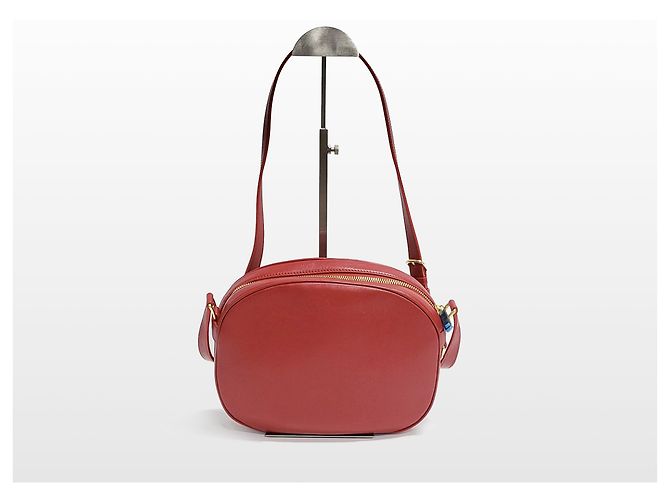 Céline Bolsa transversal de couro de bezerro matelassada Charm Vermelho - vista 3