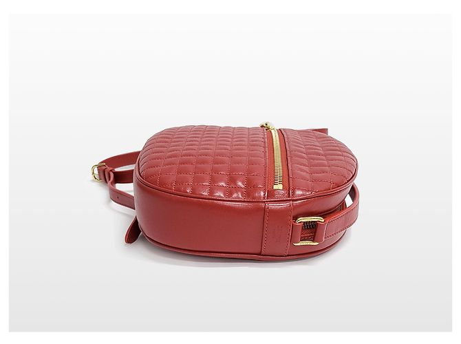 Céline Bolsa transversal de couro de bezerro matelassada Charm Vermelho - vista 6