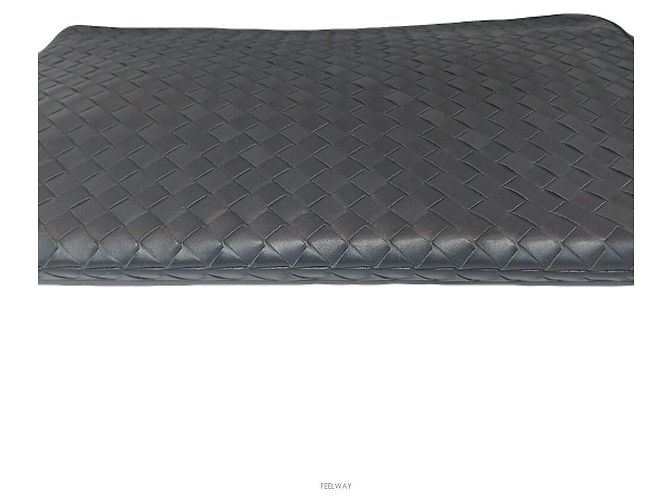 Bottega Veneta Borsa Clutch Grande Intrecciato Nero - vista 4