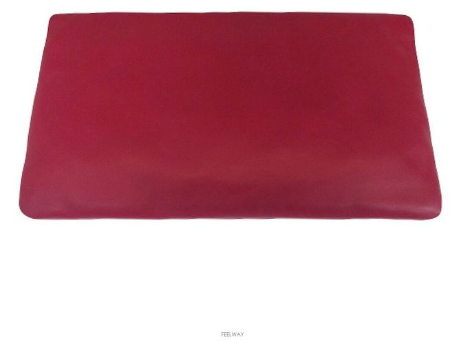 Saint Laurent Nuova Borsa Clutch Pieghevole con Patta Rosso - vista 3