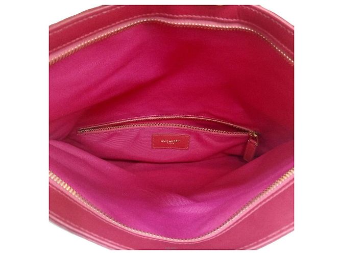 Saint Laurent Nuova Borsa Clutch Pieghevole con Patta Rosso - vista 6