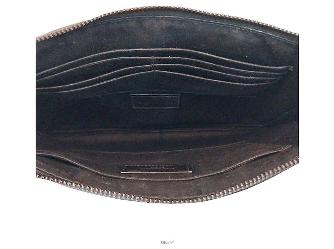 Saint Laurent Borsa clutch per tablet con monogramma Nero - vista 4
