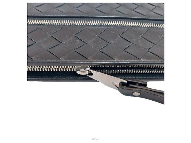 Bottega Veneta Intrecciato Small Document Clutch Nero - vista 5