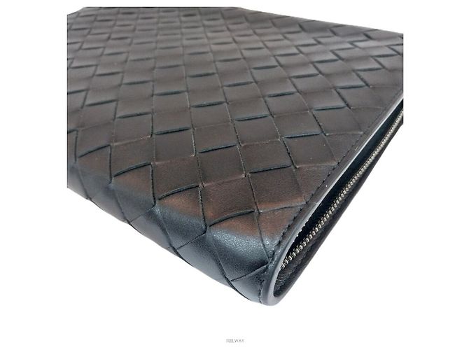 Bottega Veneta Intrecciato Small Document Clutch Nero - vista 6