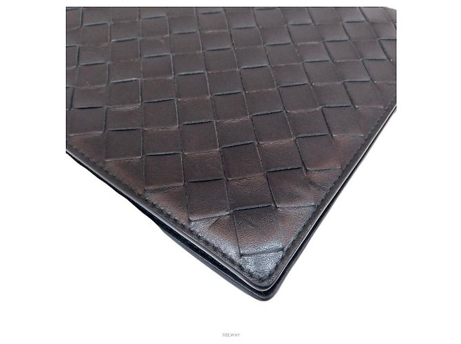 Bottega Veneta Intrecciato Small Document Clutch Nero - vista 7