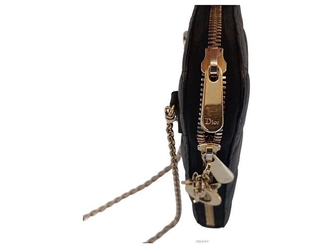 Borsa Crossbody per Telefono Cannage Christian Dior Nero - vista 3