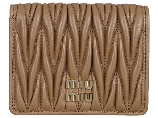 Miu Miu Tarjetero de Mujer Matelassé AFPP Marrón Castaño - vista 2