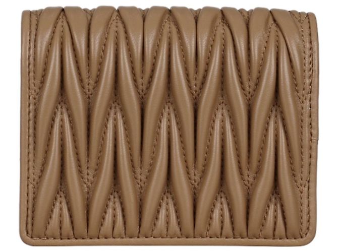 Miu Miu Tarjetero de Mujer Matelassé AFPP Marrón Castaño - vista 3
