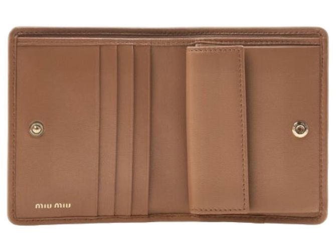 Miu Miu Tarjetero de Mujer Matelassé AFPP Marrón Castaño - vista 5