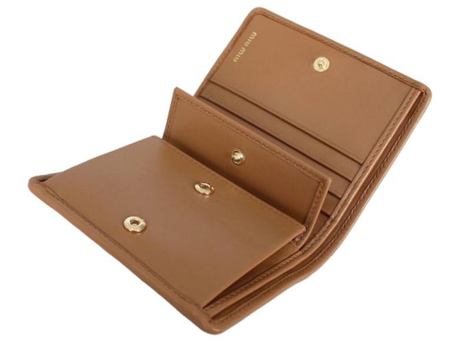 Miu Miu Tarjetero de Mujer Matelassé AFPP Marrón Castaño - vista 6